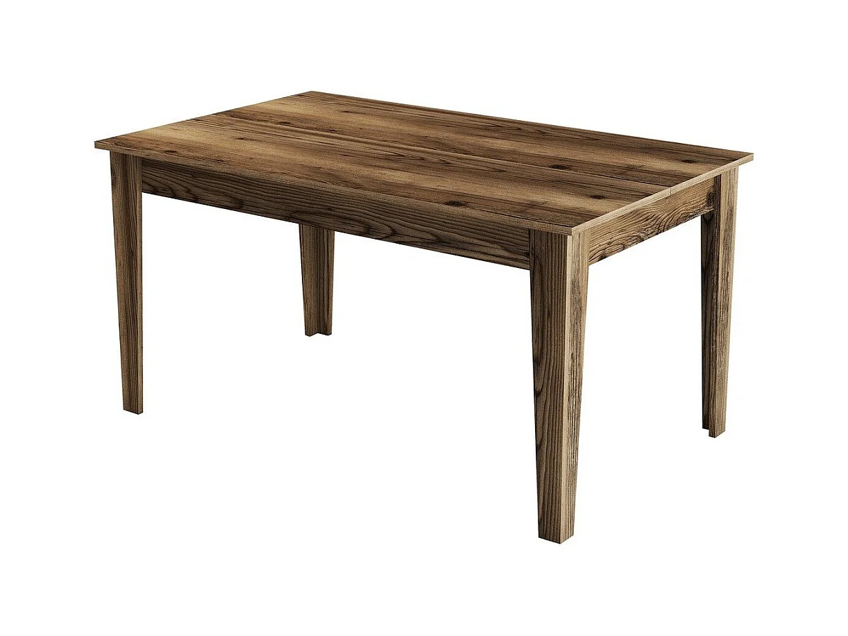 Eettafel met opbergruimte decor notenhout L145 cm - MILAN