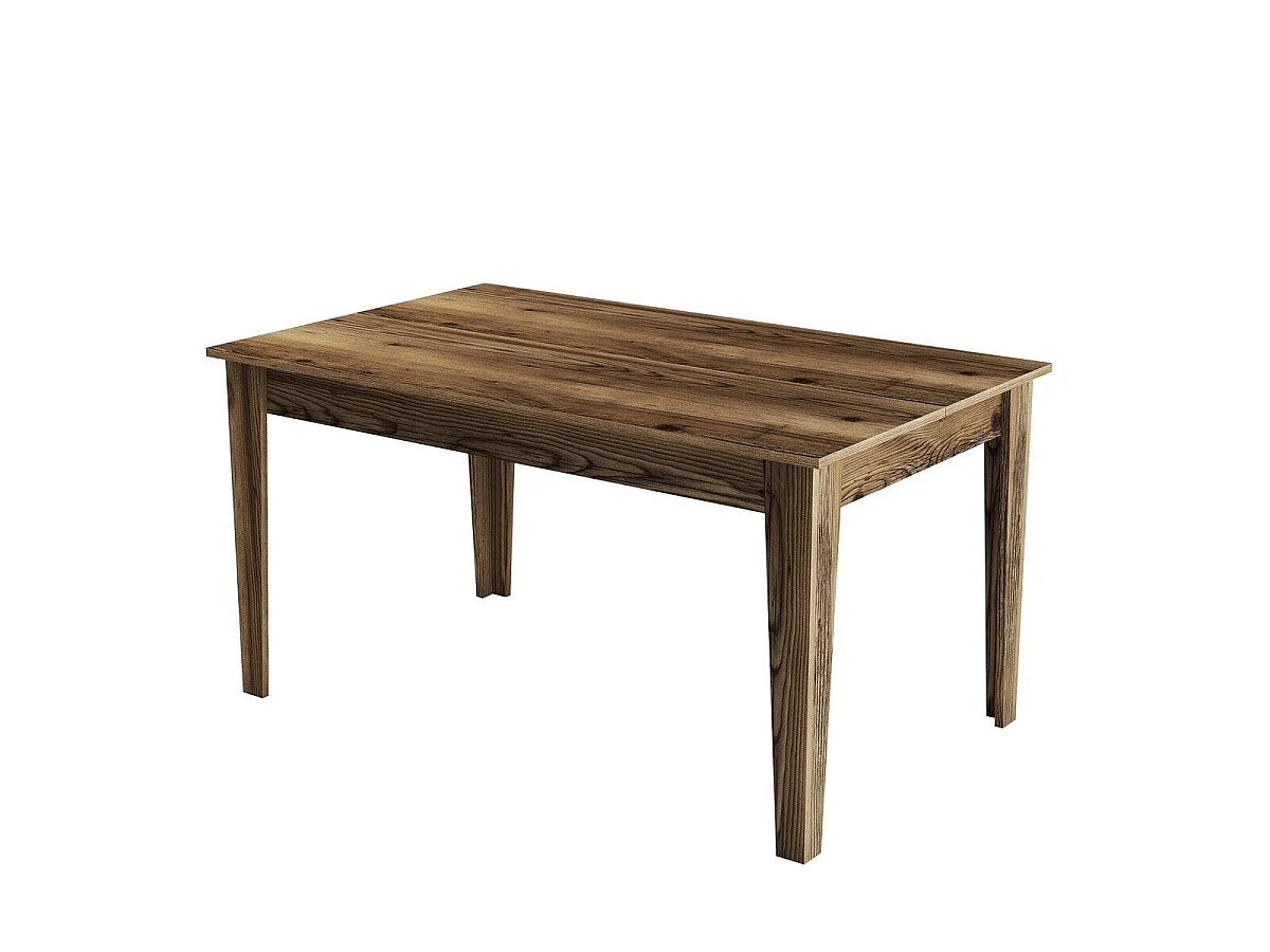 Tavolo da pranzo con ripostigli decorazione noce L145 cm - MILANO