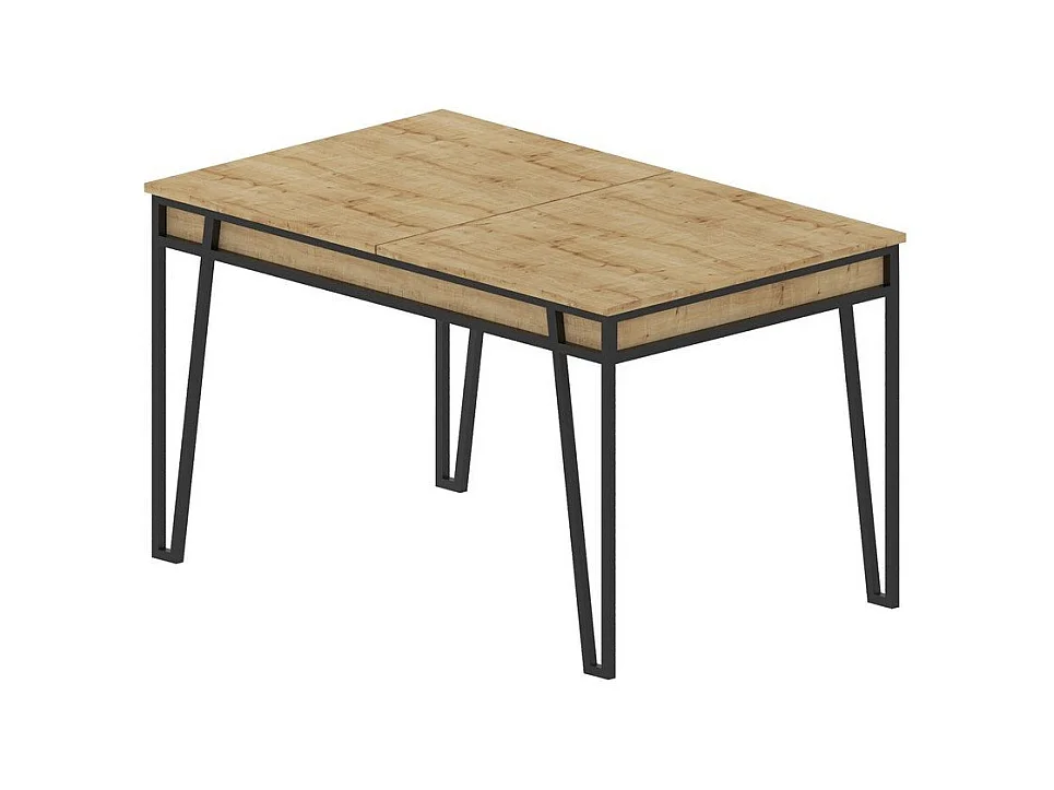 Table à manger extensible de 132 à 170 cm gris anthracite - PAL