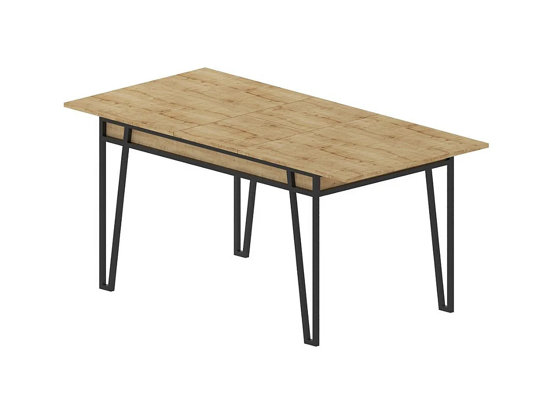 Table à manger extensible de 132 à 170 cm gris anthracite - PAL