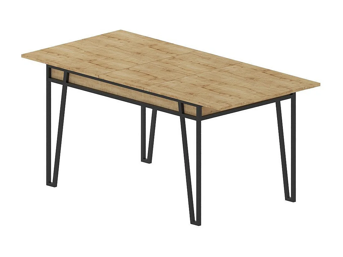 Table à manger extensible de 132 à 170 cm gris anthracite - PAL