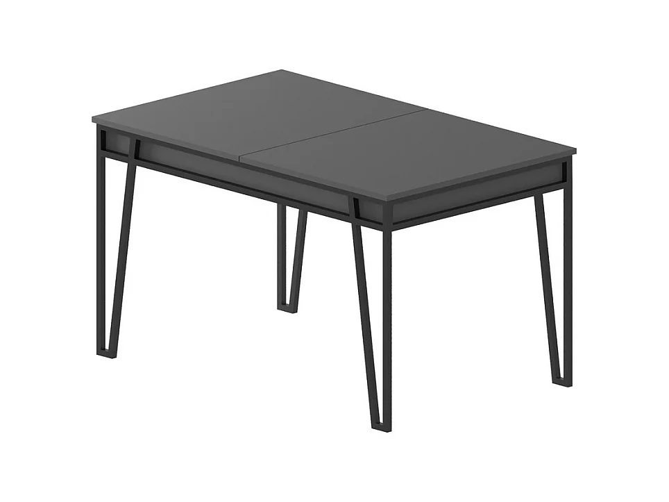 Uitschuifbare eettafel van 132 tot 170 cm in antracietgrijs - PAL