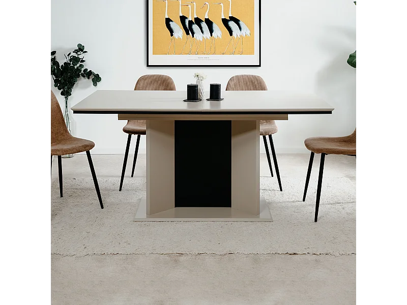 Uitschuifbare eettafel van 160 tot 200 cm met automatische opening – NOVARA