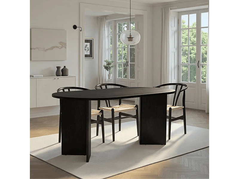 Table à manger avec bords arrondis L180 cm - SABLE