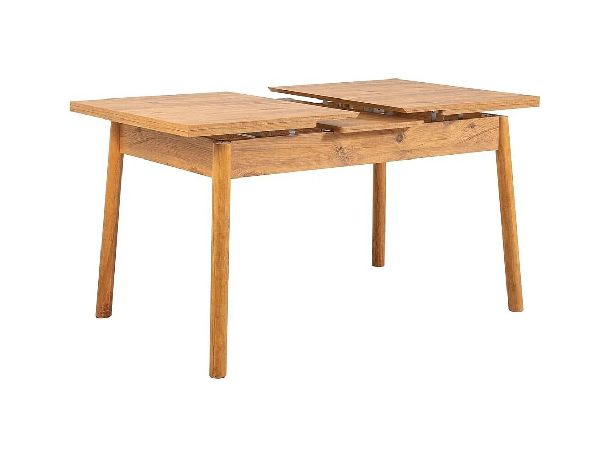 Table à manger extensible de 120 à 150 cm décor pin atlantique - SANTIAGO