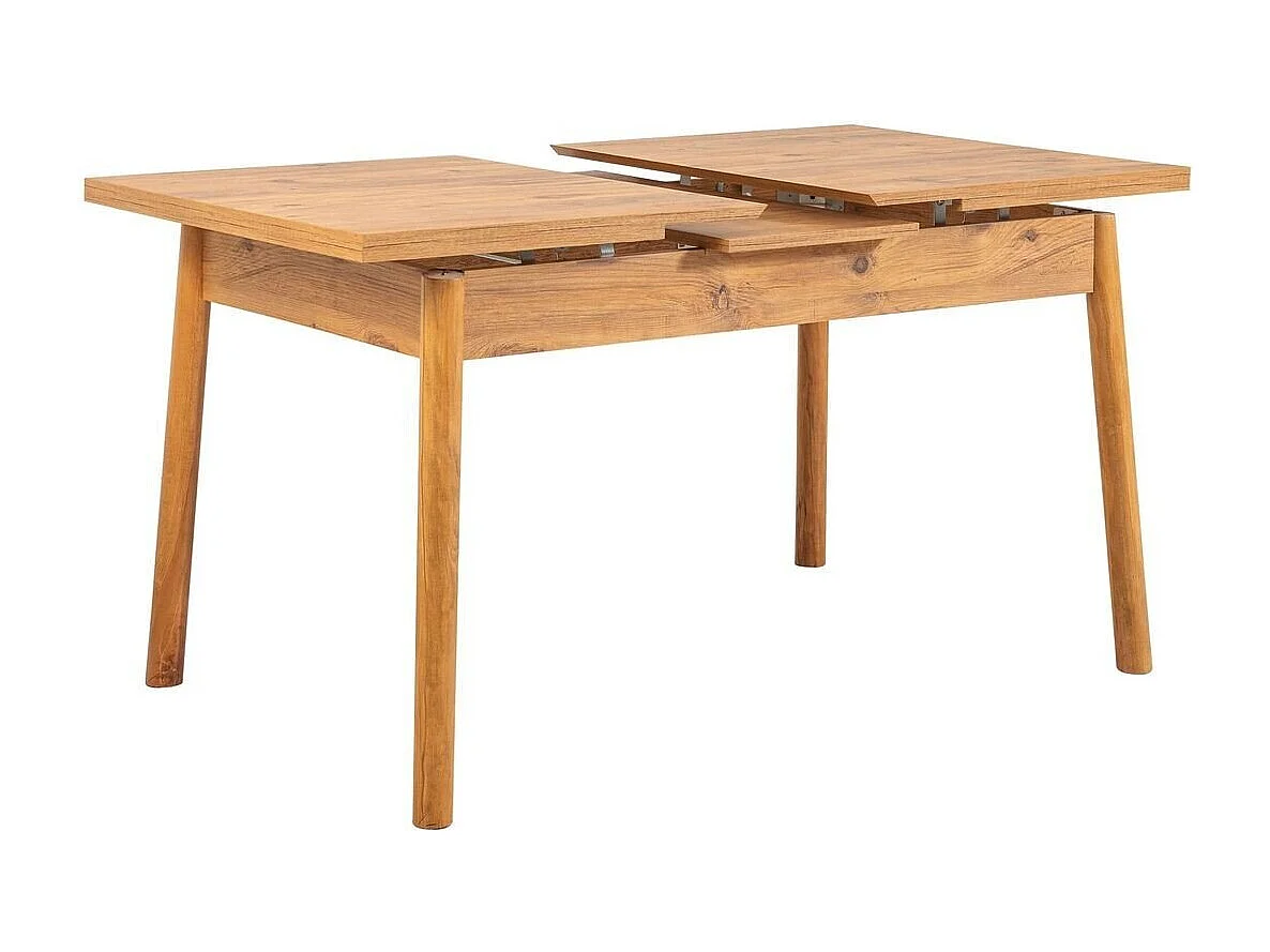 Table à manger extensible de 120 à 150 cm décor pin atlantique - SANTIAGO