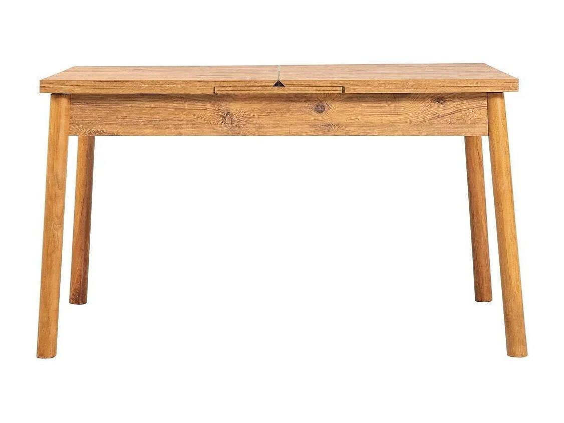 Table à manger extensible de 120 à 150 cm décor pin atlantique - SANTIAGO