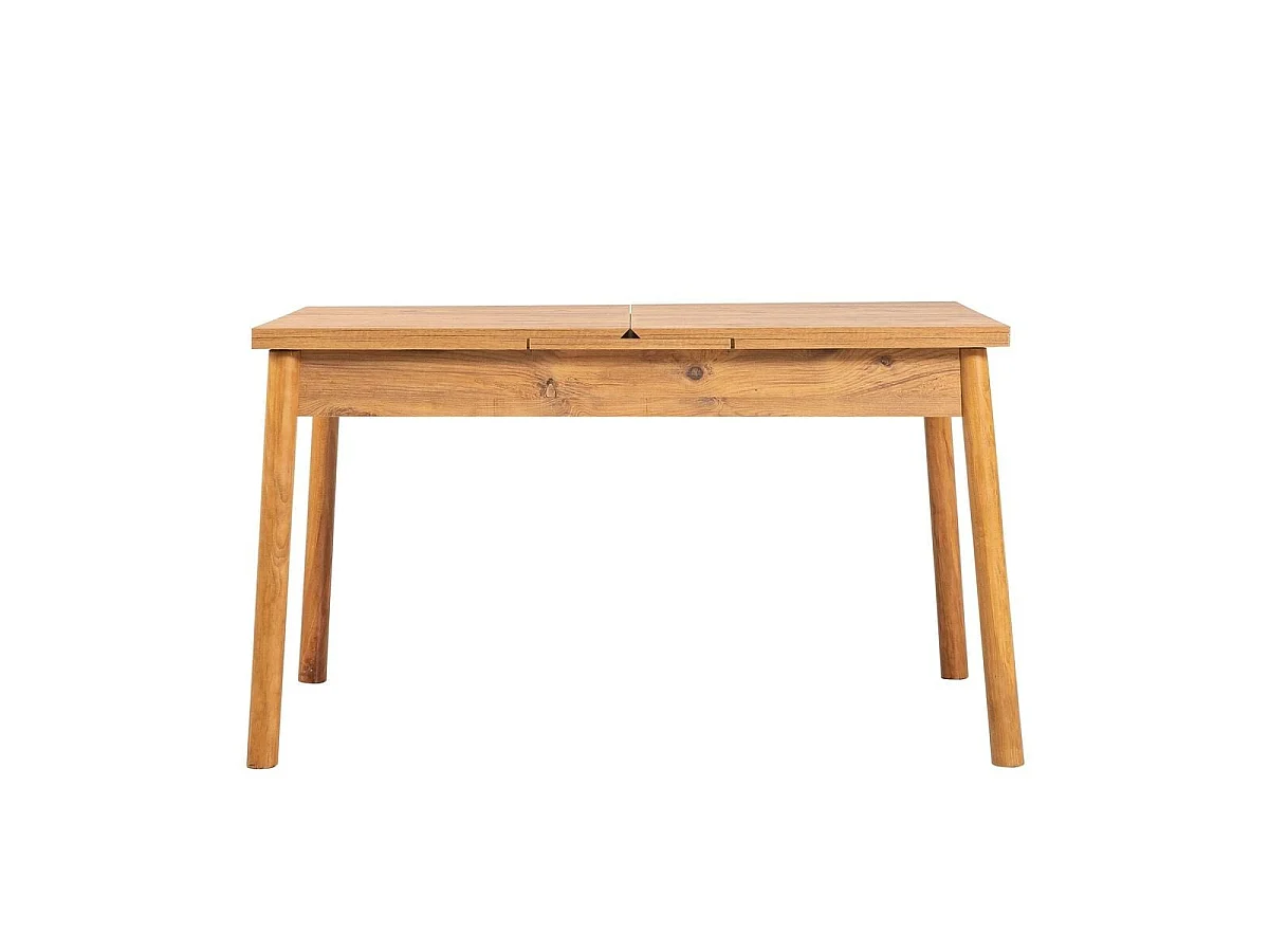 Mesa de jantar extensível de 120 a 150 cm decorada em pinho atlântico - SANTIAGO