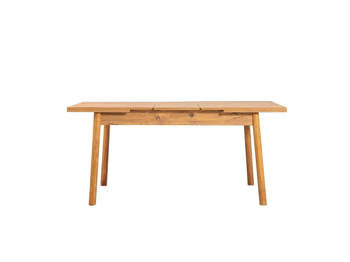 Mesa de jantar extensível de 120 a 150 cm decorada em pinho atlântico - SANTIAGO