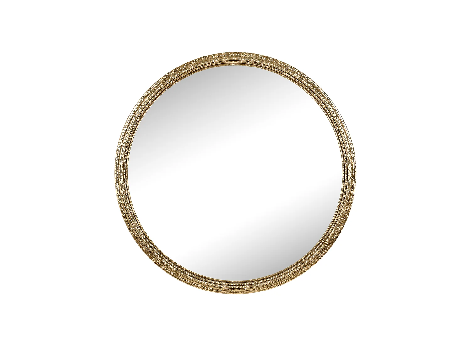 Miroir métal doré diam 80cm