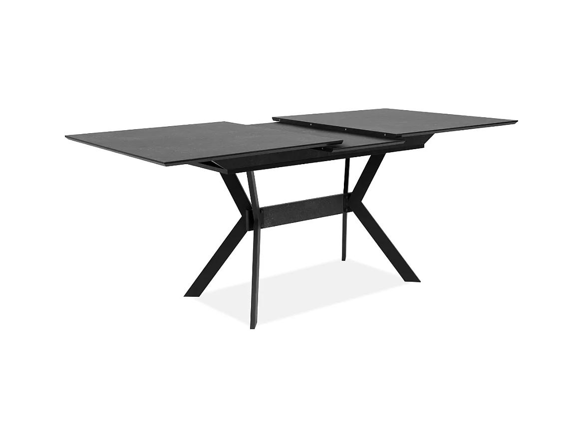 Table à manger extensible de 160 à 200 cm effet ardoise HARO