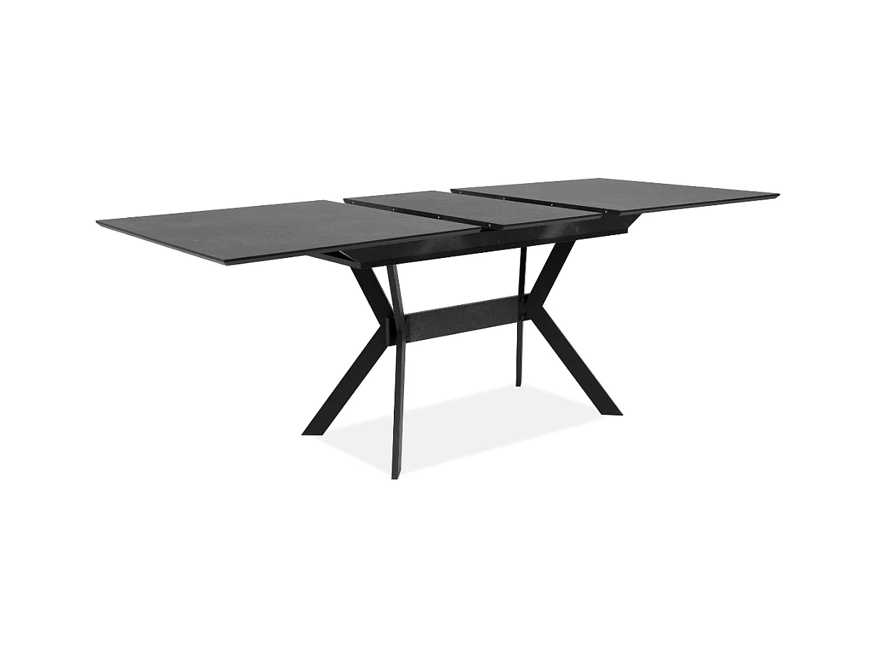 Table à manger extensible de 160 à 200 cm effet ardoise HARO