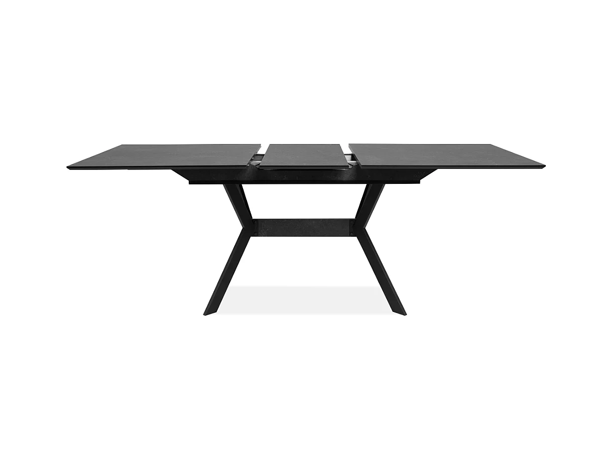 Table à manger extensible de 160 à 200 cm effet ardoise HARO