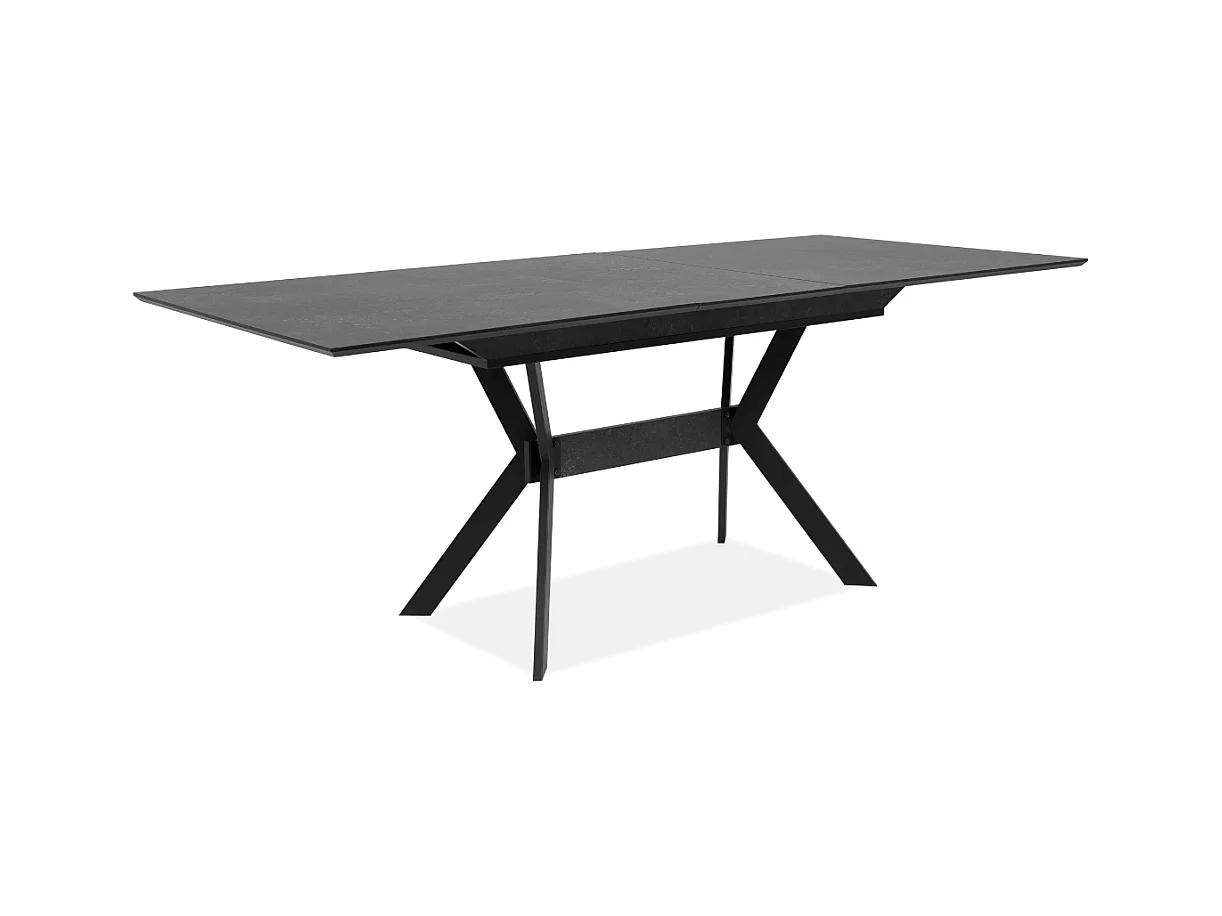 Table à manger extensible de 160 à 200 cm effet ardoise HARO