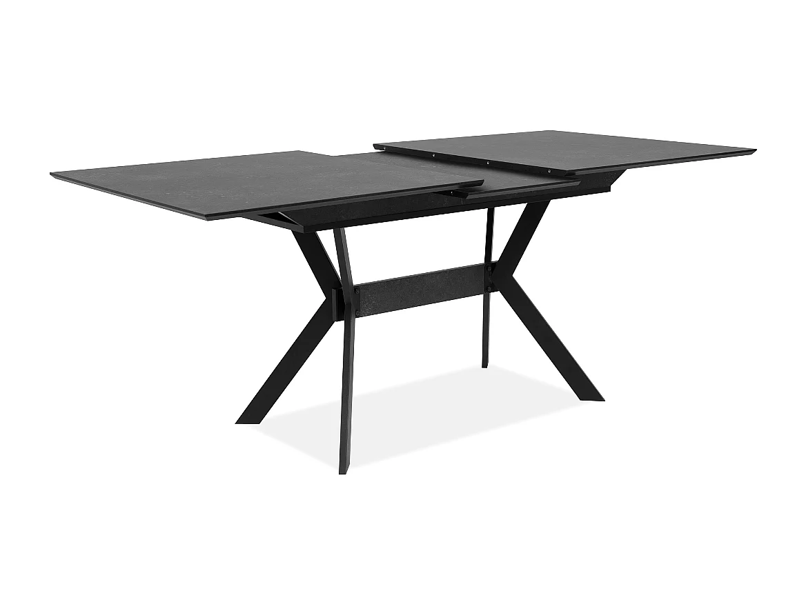 Table à manger extensible de 160 à 200 cm effet ardoise HARO