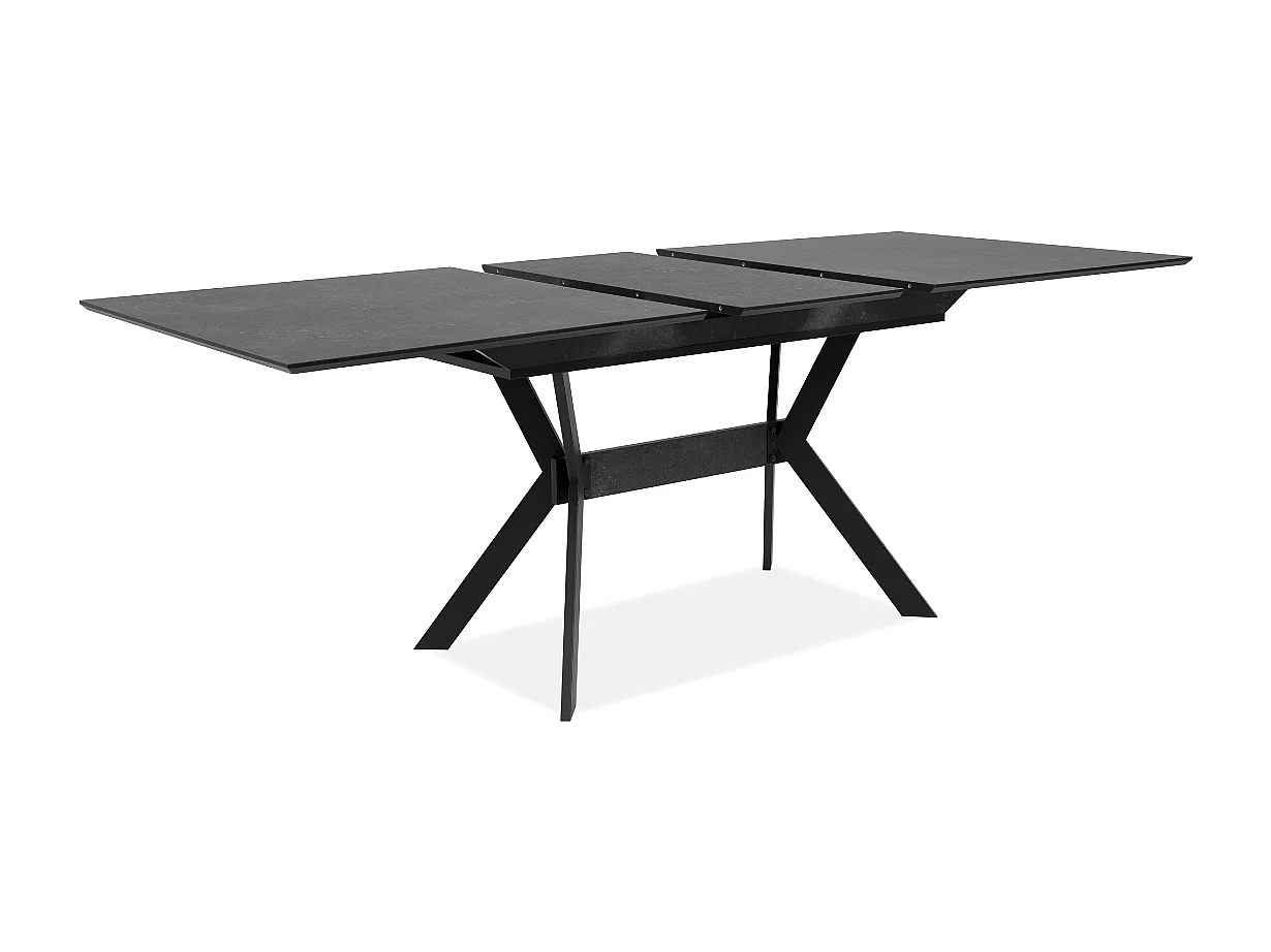 Table à manger extensible de 160 à 200 cm effet ardoise HARO