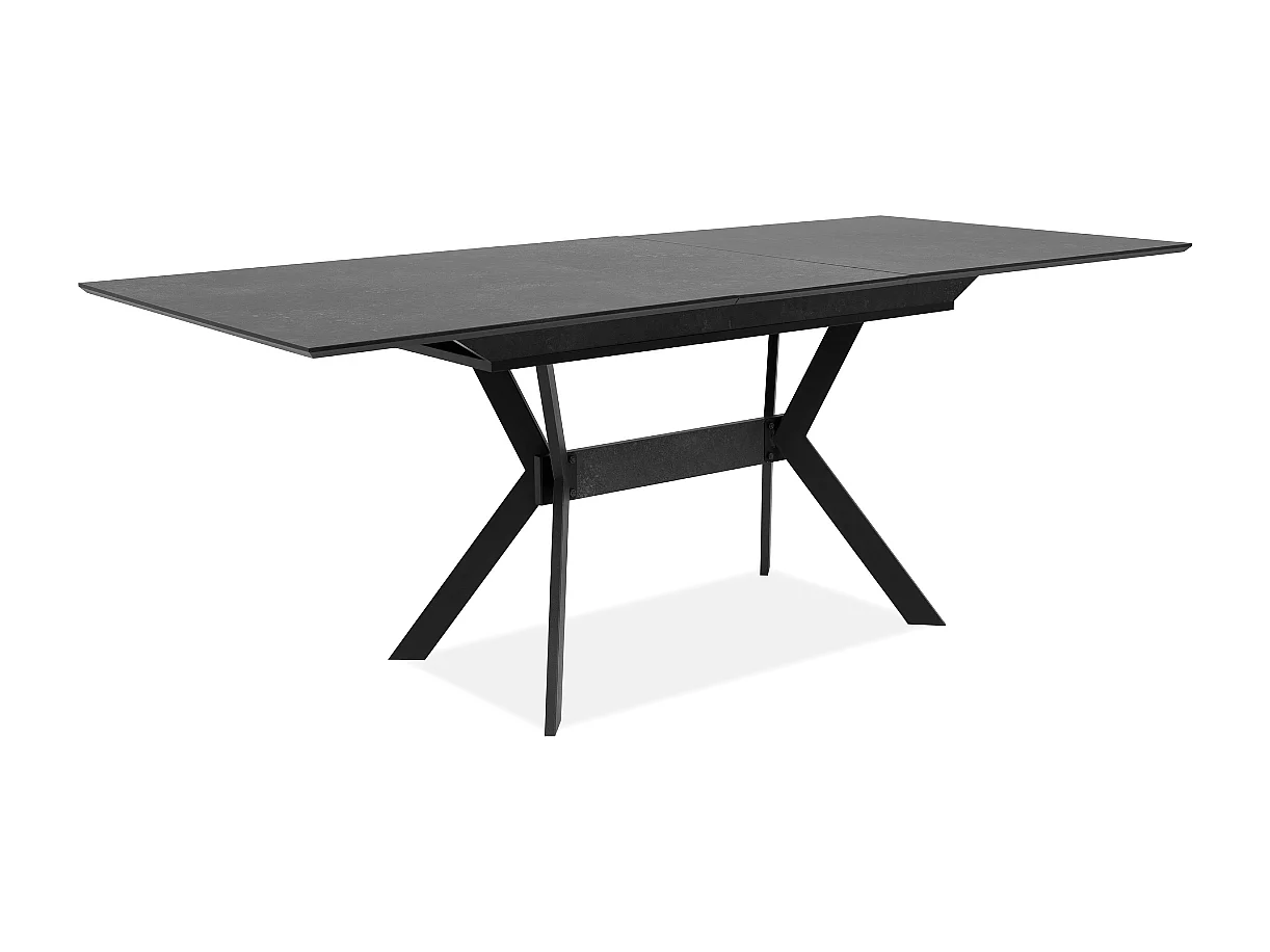 Table à manger extensible de 160 à 200 cm effet ardoise HARO