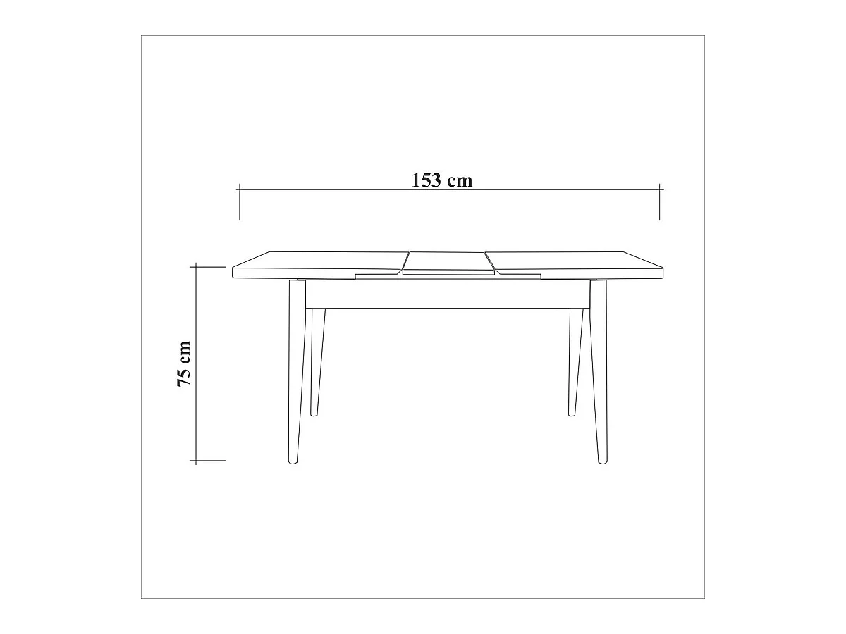 Table à manger extensible de 120 à 150 cm décor pin atlantique - SANTIAGO