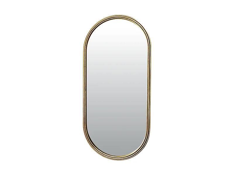 Miroir métal doré oblong épais 60x130cm