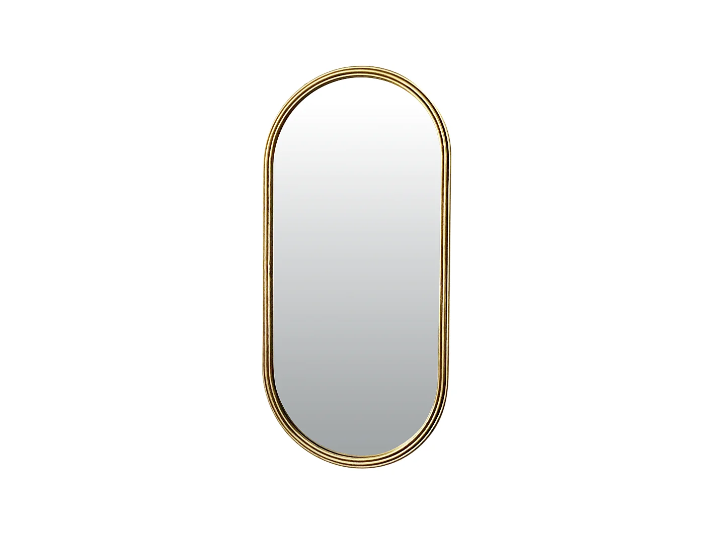 Miroir métal doré oblong épais 60x130cm