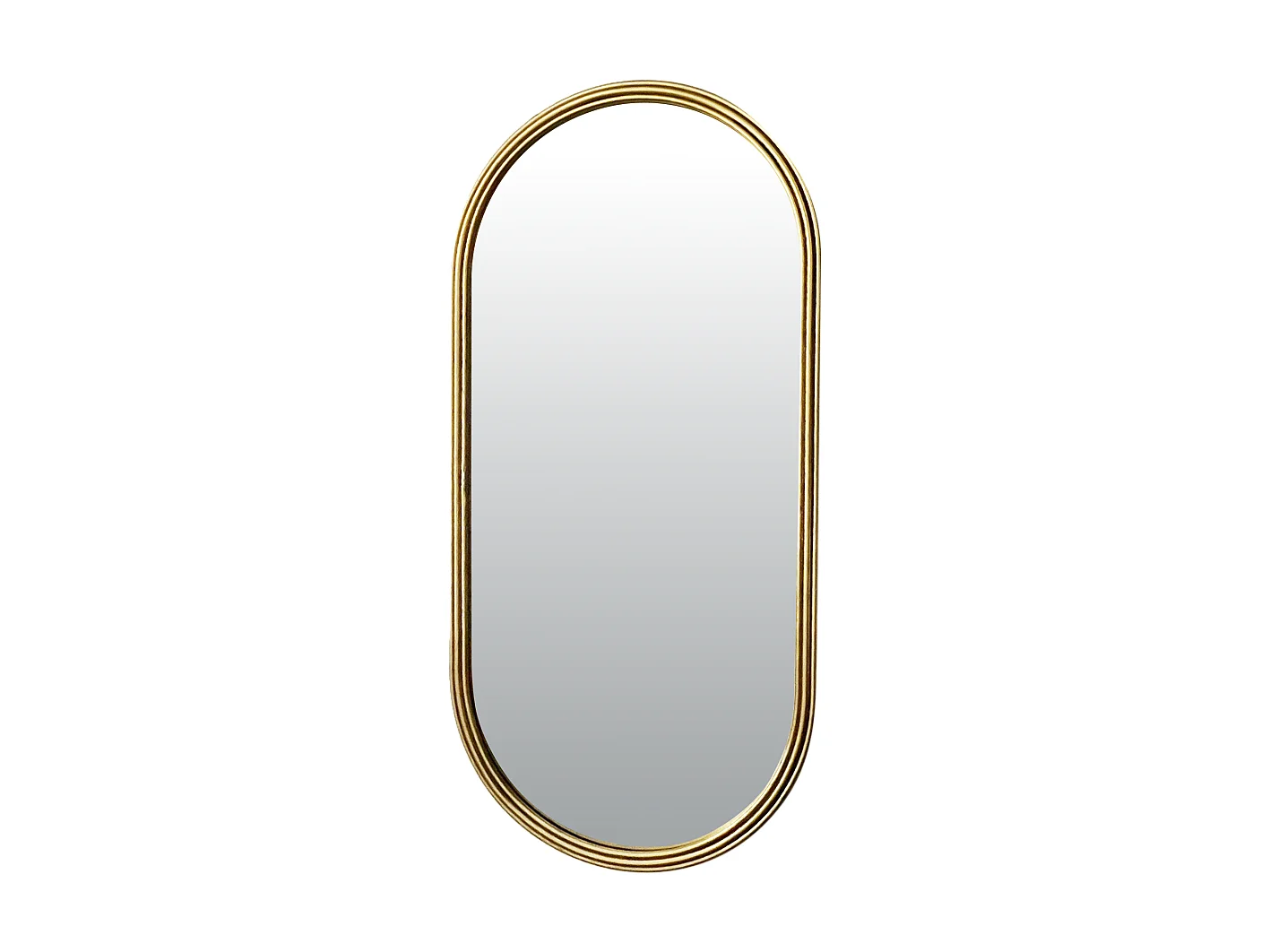 Miroir métal doré oblong épais 60x130cm