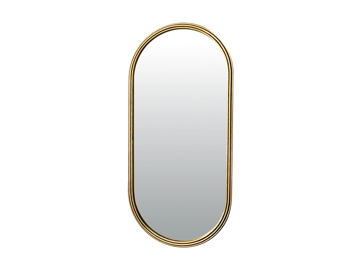 Miroir métal doré oblong épais 60x130cm