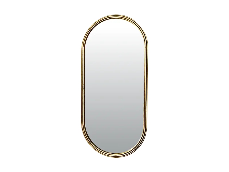 Miroir métal doré oblong épais 60x130cm