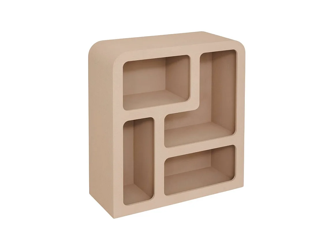 Étagère 4 Niches Design "Soleya" 85cm Beige