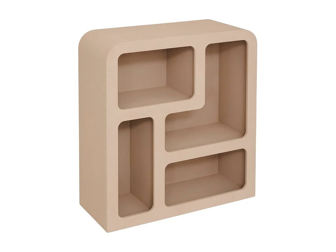 Étagère 4 Niches Design "Soleya" 85cm Beige