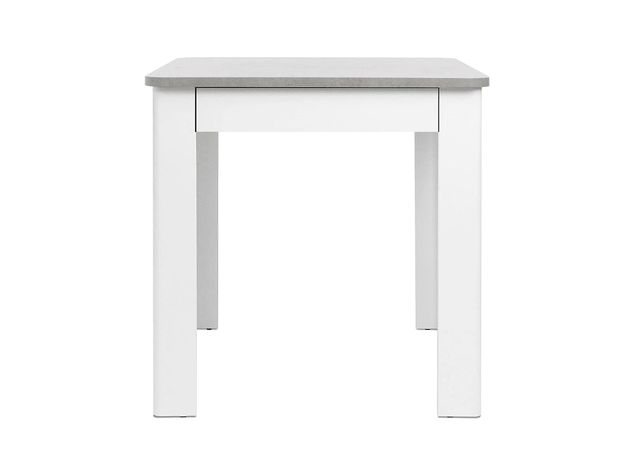 Table à manger carrée avec 1 tiroir sans poignée L80cm - OSLO