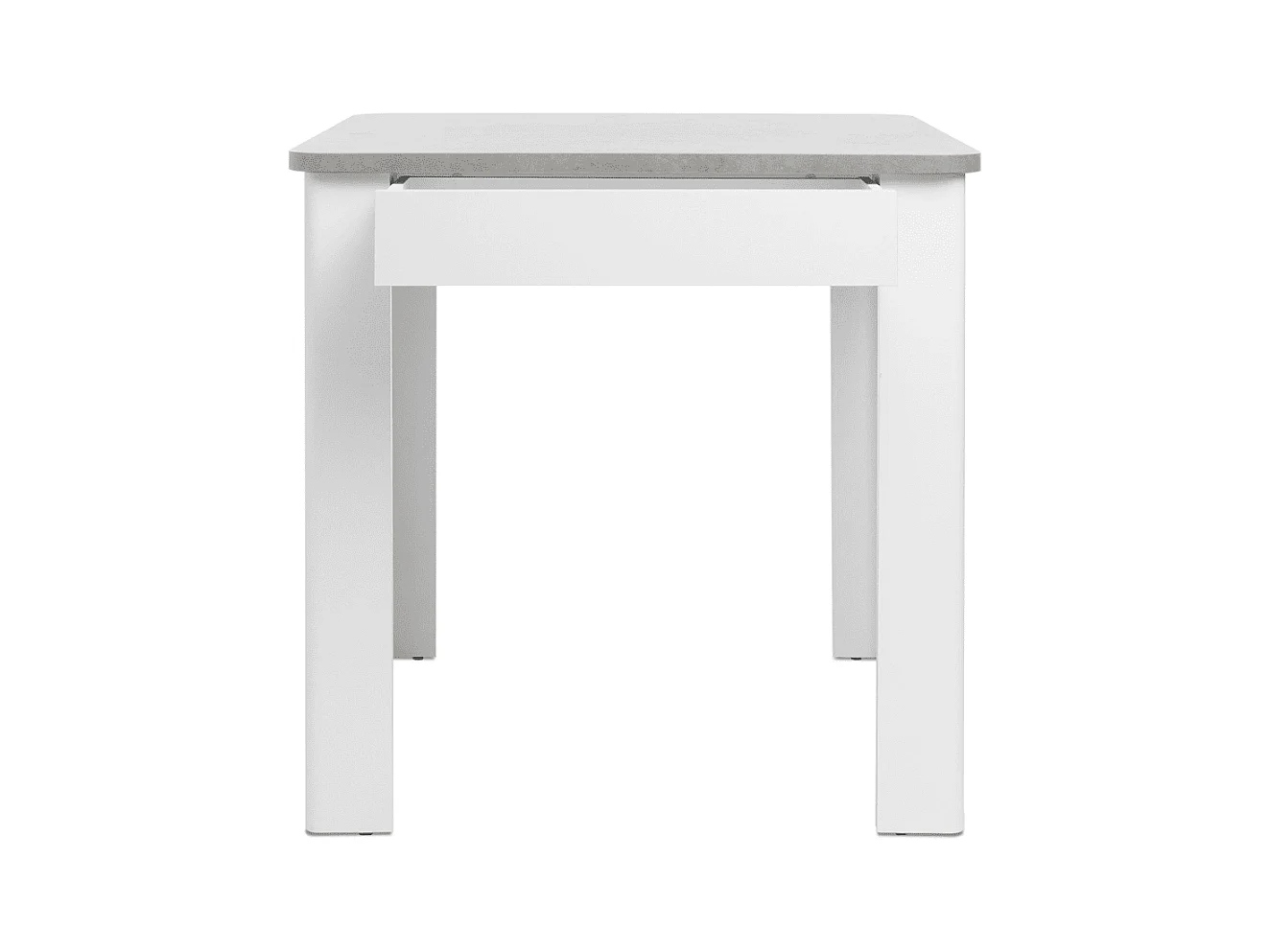 Table à manger carrée avec 1 tiroir sans poignée L80cm - OSLO