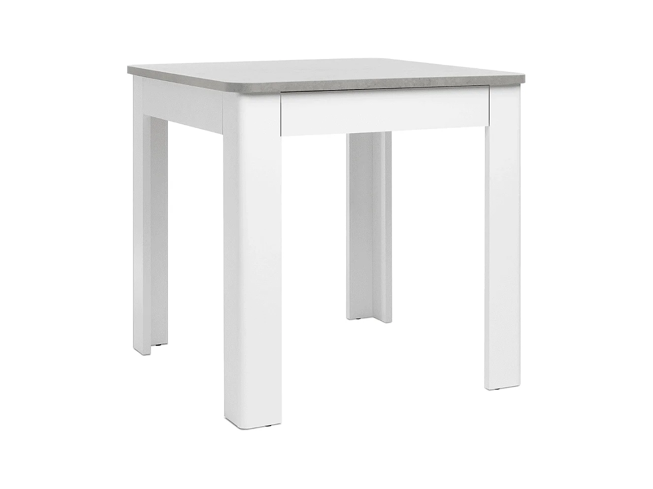 Table à manger carrée avec 1 tiroir sans poignée L80cm - OSLO