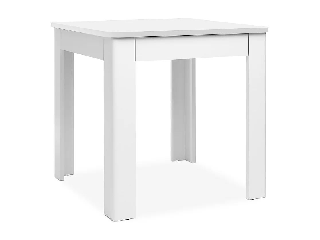 Table à manger avec plateau carré 80x80 cm et 1 tiroir de rangement - SKARA