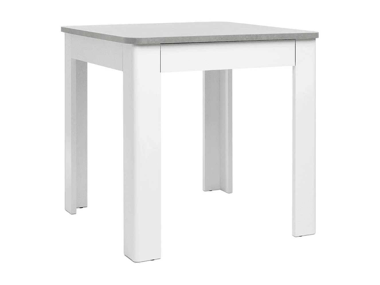 Table à manger avec plateau carré 80x80 cm et 1 tiroir de rangement - SKARA