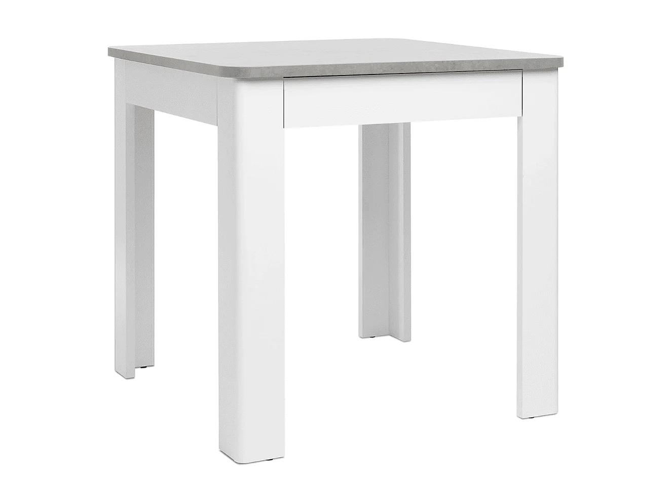 Eettafel met vierkant tafelblad van 80x80 cm en 1 opbergla - SKARA