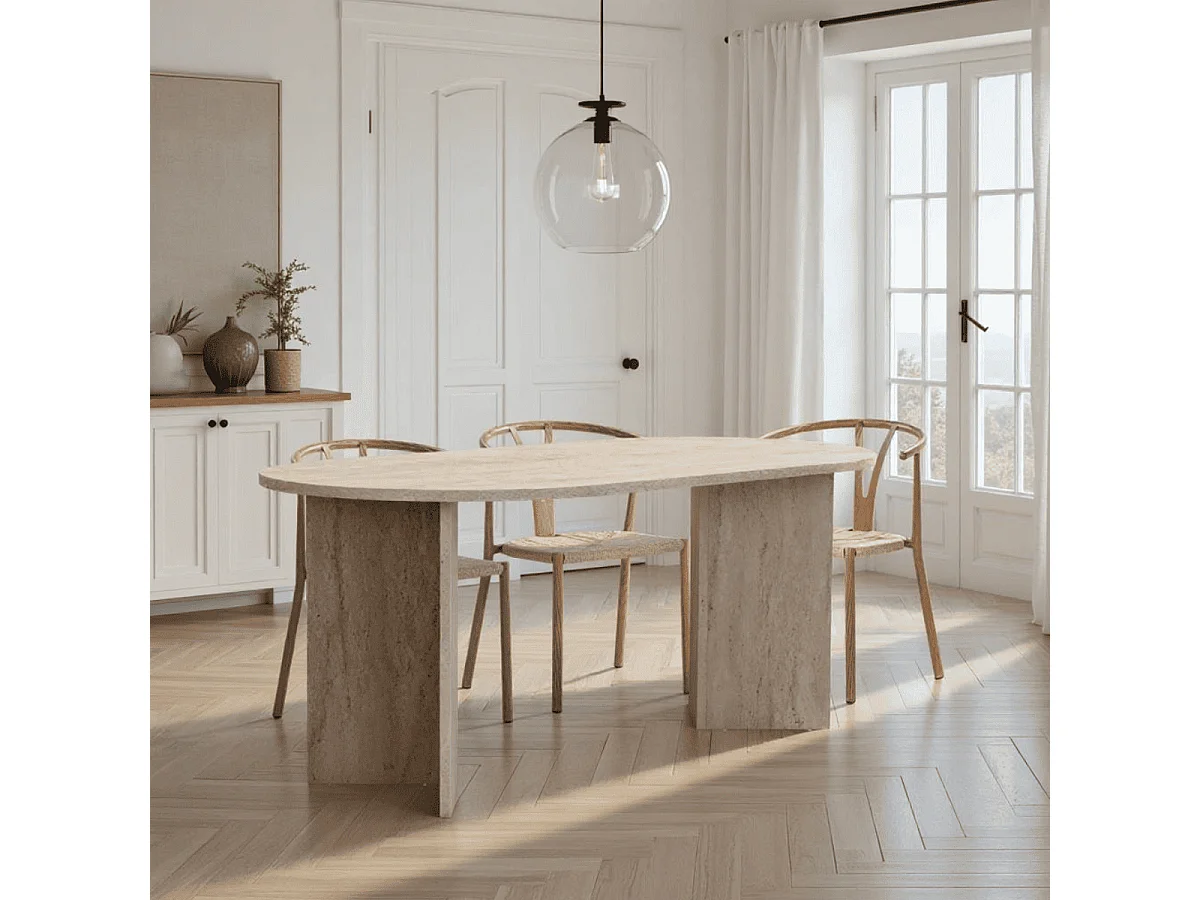 Eettafel met afgeronde randen L180 cm - SABLE