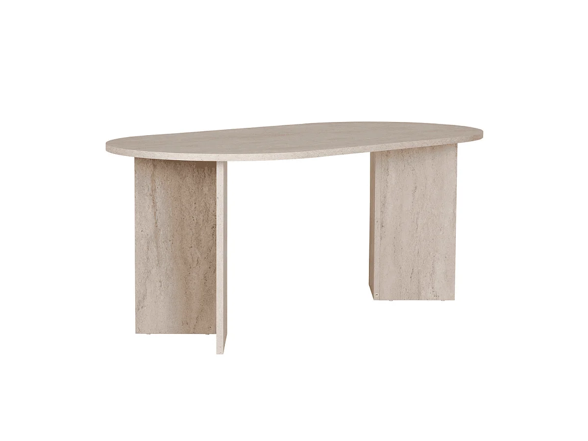 Table à manger avec bords arrondis L180 cm - SABLE