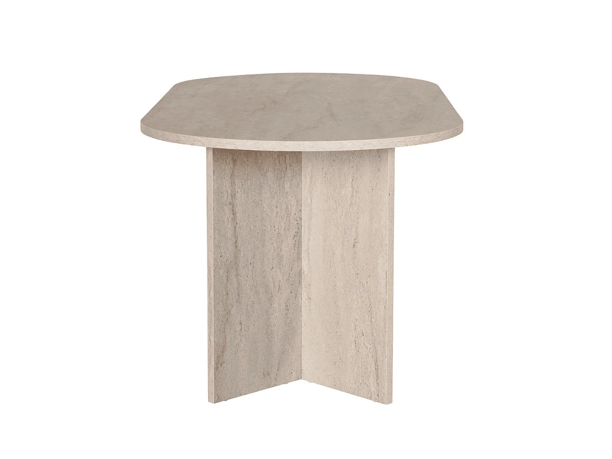 Table à manger avec bords arrondis L180 cm - SABLE