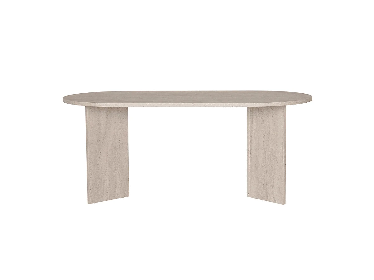 Table à manger avec bords arrondis L180 cm - SABLE