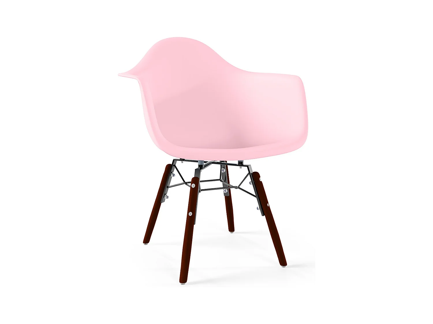 Chaise pour enfants - Design scandinave - Pieds en bois foncé - Nordika Rose