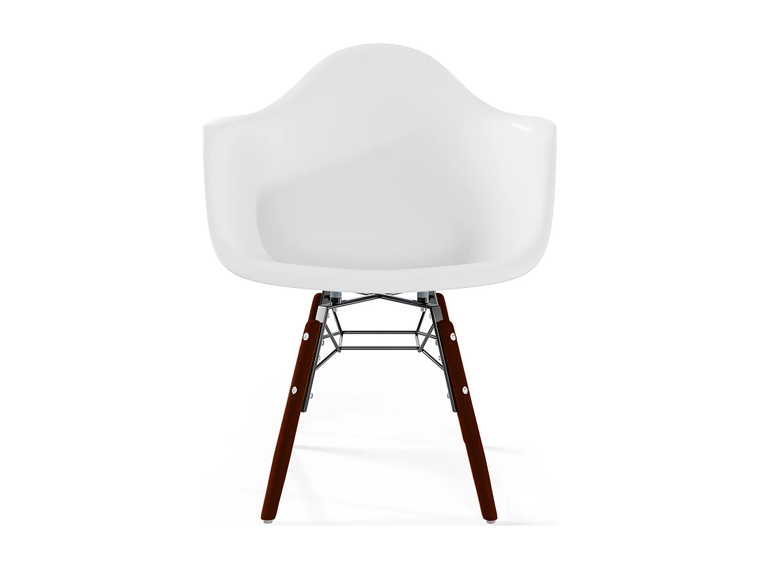 Chaise pour enfants - Design scandinave - Pieds en bois foncé - Nordika Rouge