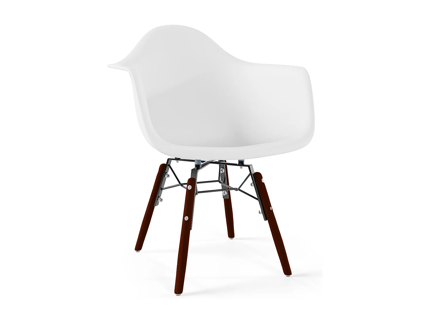 Chaise pour enfants - Design scandinave - Pieds en bois foncé - Nordika Rouge