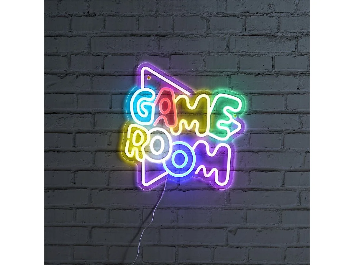 Lampe led effet néon mural game room sur port USB