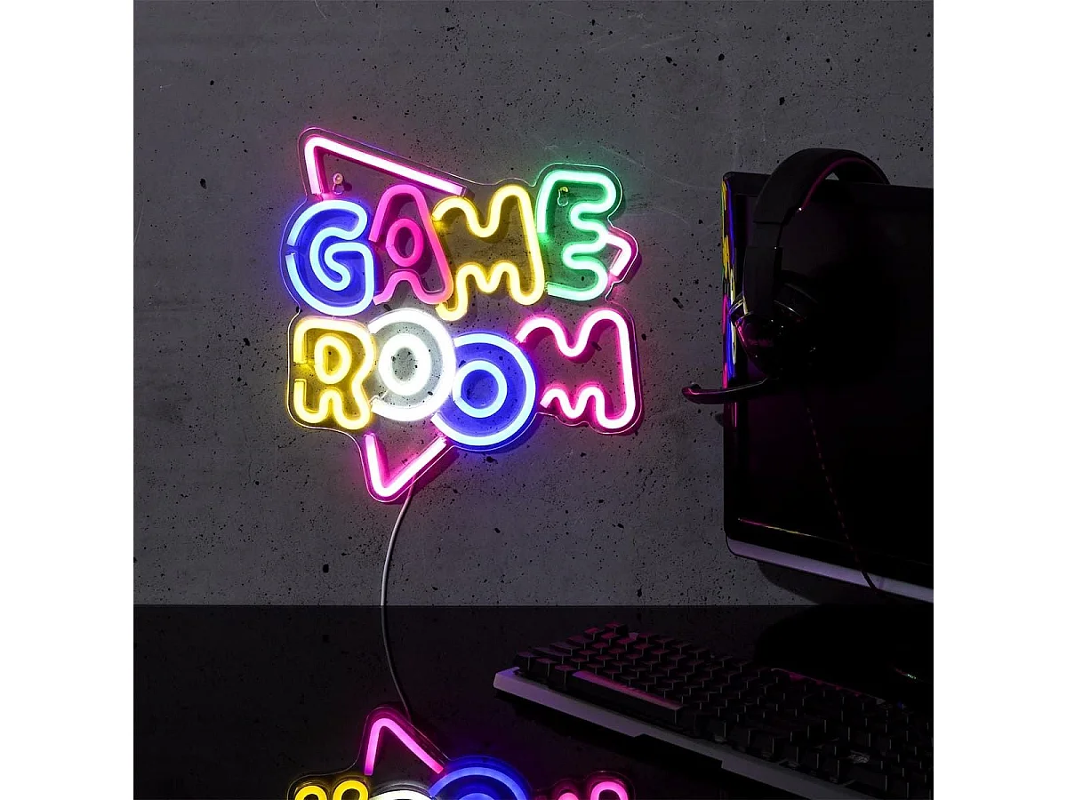 Lampe led effet néon mural game room sur port USB