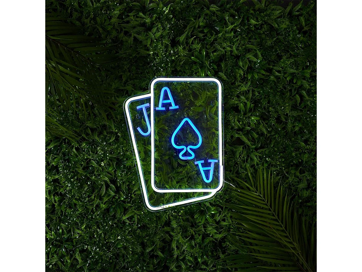 Lampe led effet néon mural carte de jeu avec port USB