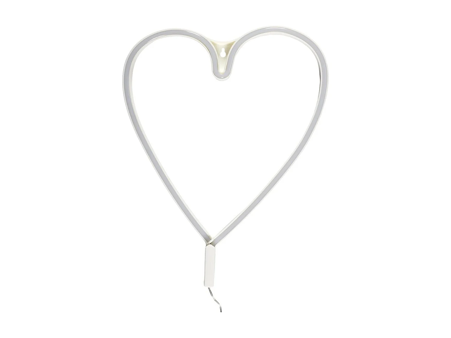 Lampe led effet néon mural coeur arc en ciel avec port USB