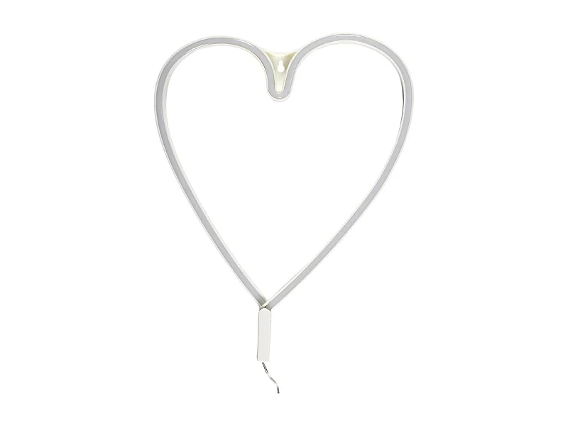 Lampe led effet néon mural coeur arc en ciel avec port USB