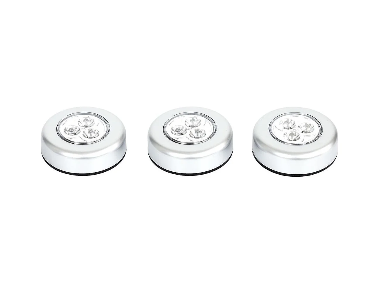 Pack de 3 lampes LED nouvelle génération adhésives allumage Push