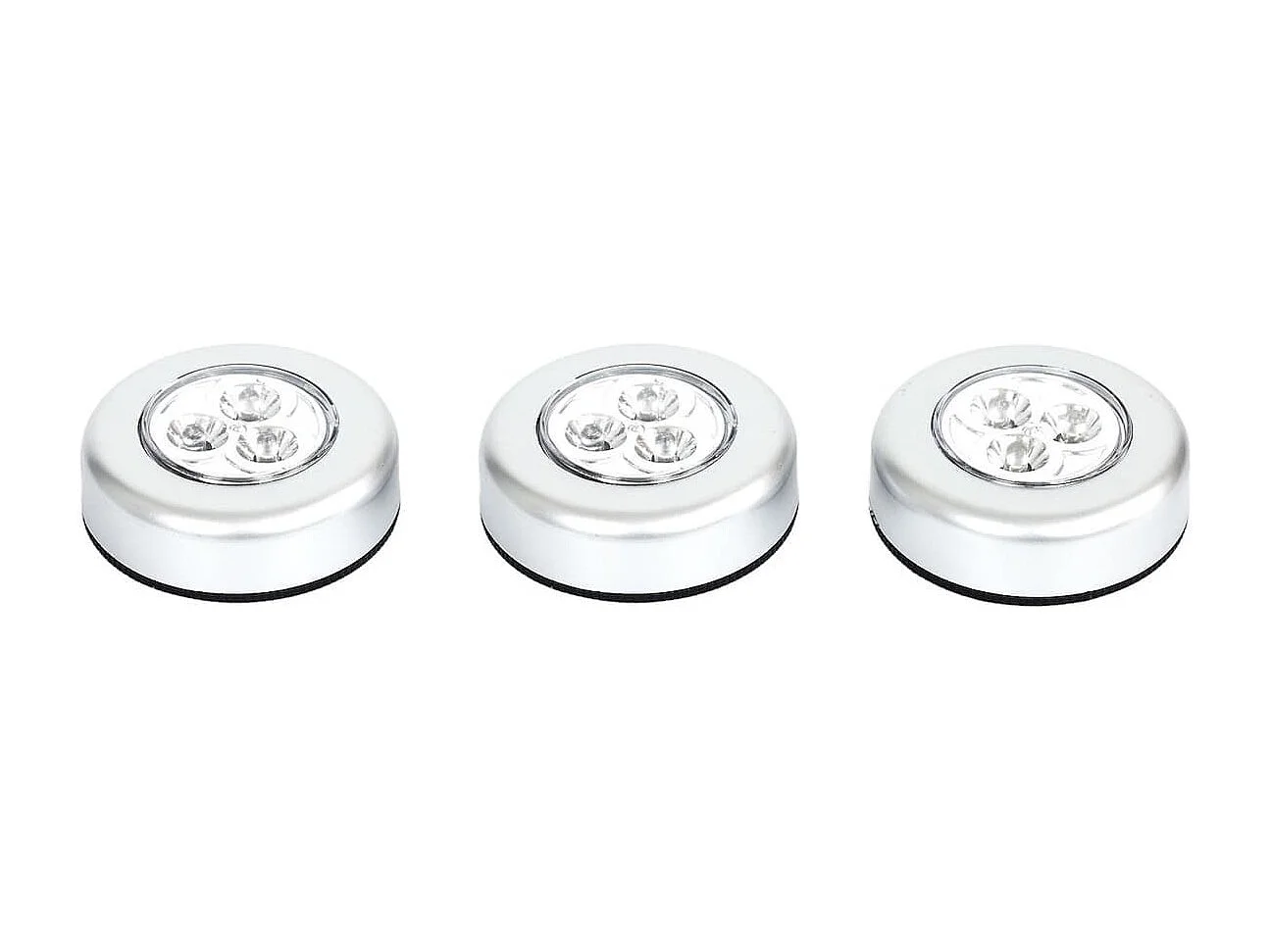 Pack de 3 lampes LED nouvelle génération adhésives allumage Push