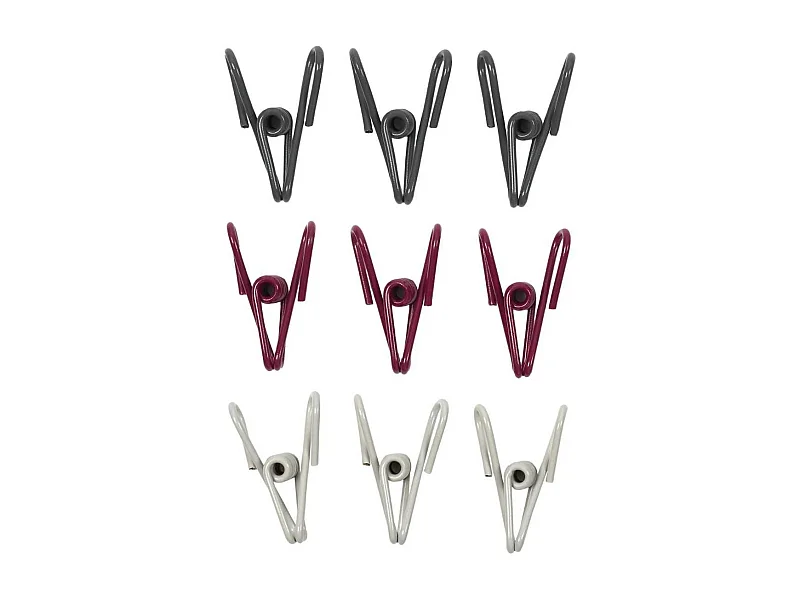 Lot de 2 packs de 9 pinces ferme-sachets en métal